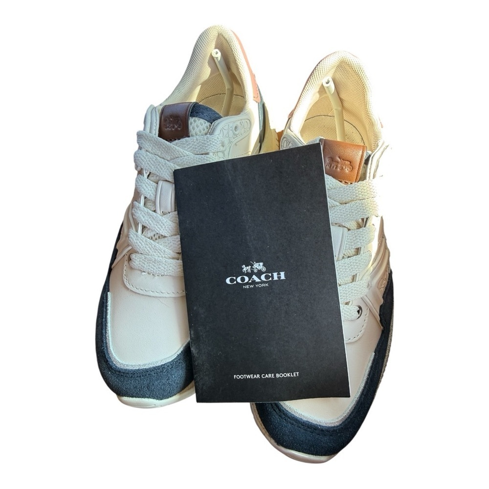 Coach Chalk Dusty Rose C143 GLT LTR Leather Sneakers 5.5 Designer Luxury NIB - Picture 7 of 15